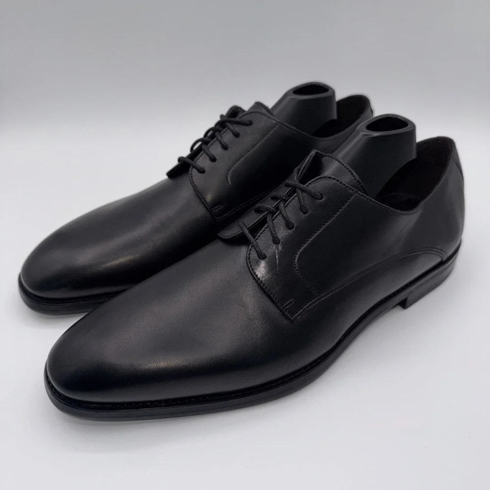 To Boot New York Amadeo Derby‎ Men's Size 8.5 Black Italian Leather